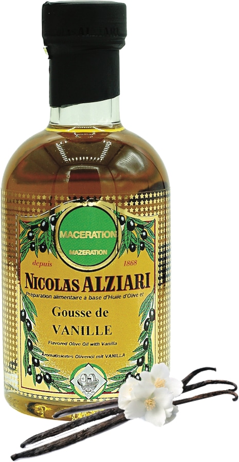 Projet TD Design - Alziari - Huiles d'olive, huiles de macération - 1456 huile vanille 200ml