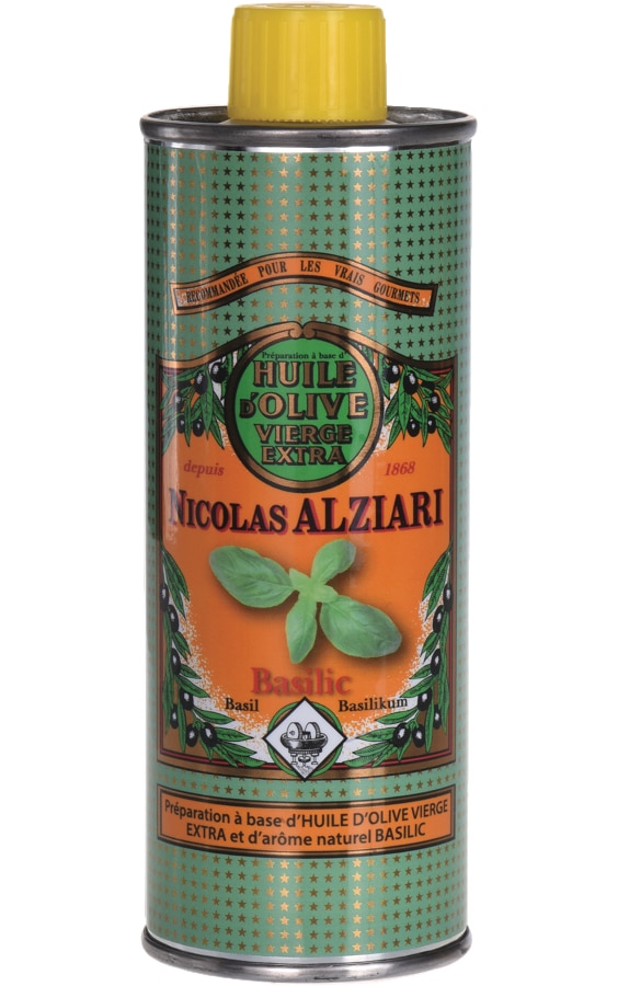 Projet TD Design - Alziari - Huiles d'olive, huiles aromatisées - 4865 huile basilic 250